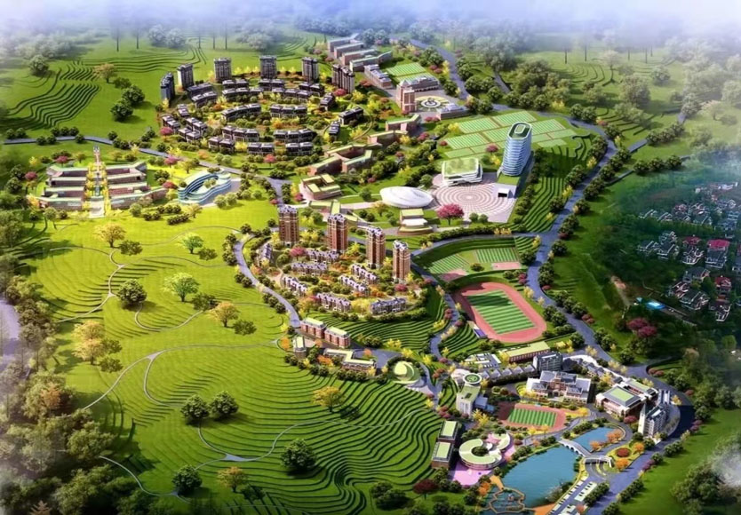 搶抓晴好天氣，郴州遠(yuǎn)恒佳教育城建設(shè)工地?zé)峄鸪? title=